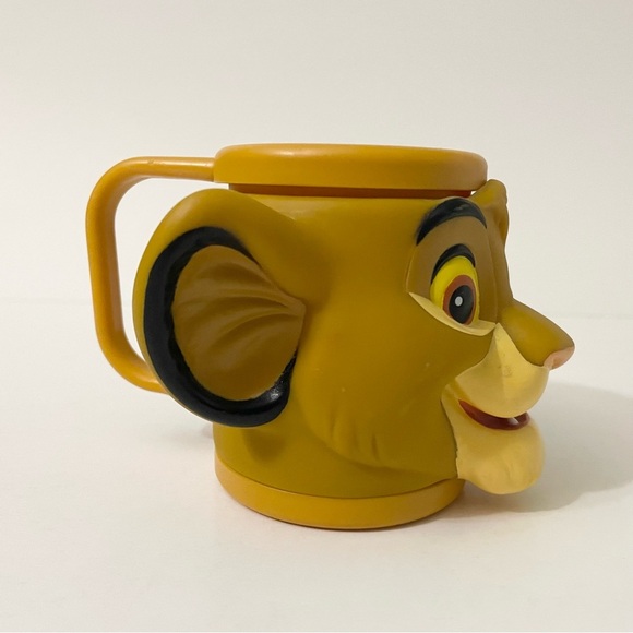 Vintage Disney The Lion King Simba 3D Plastic Mug Cup - Picture 8 of 16